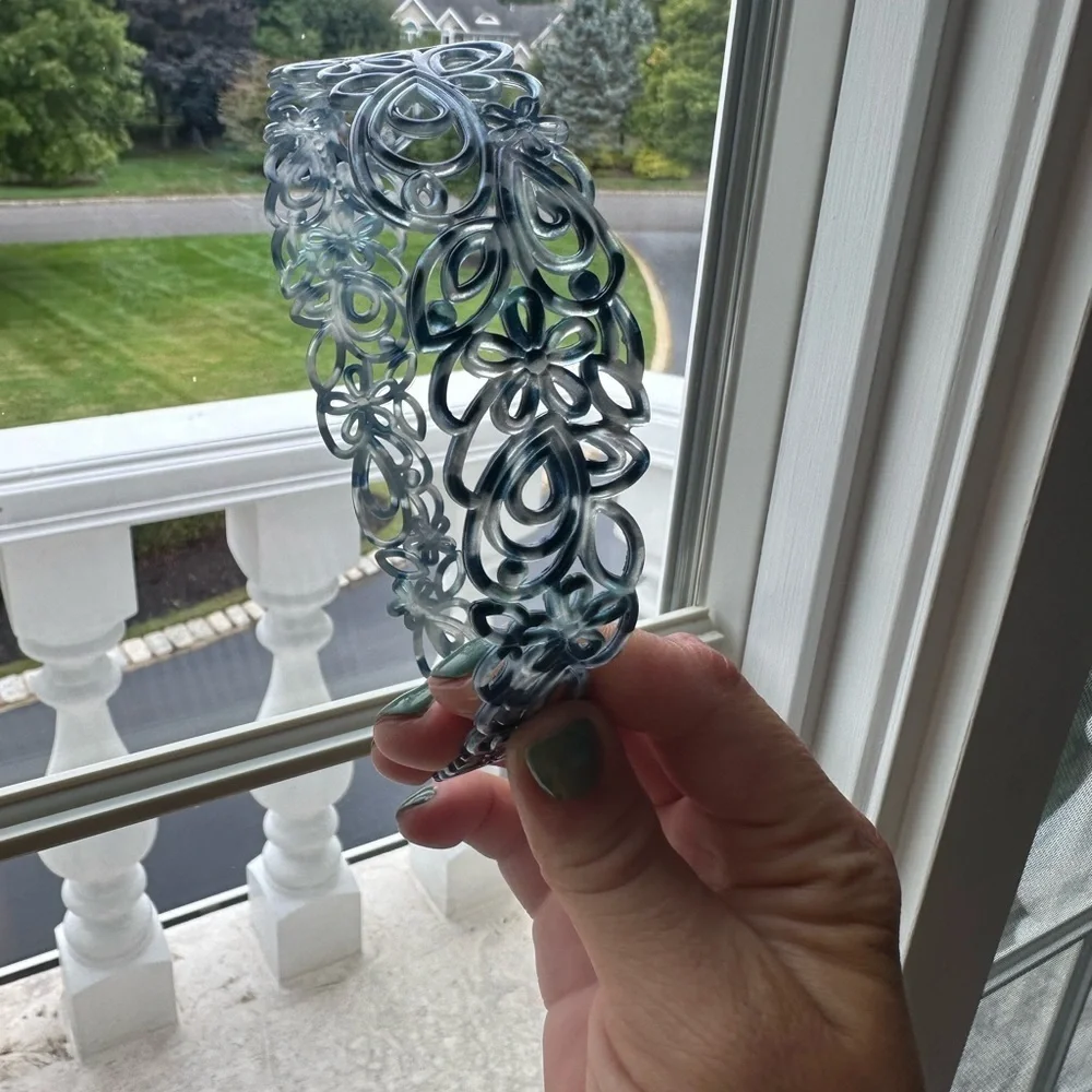 Claire’s Flower Filigree Headband - Blue